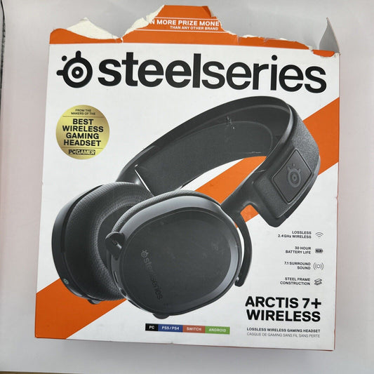 SteelSeries Arctis 7 Plus Wireless Over-Ear Gaming Headset - Black